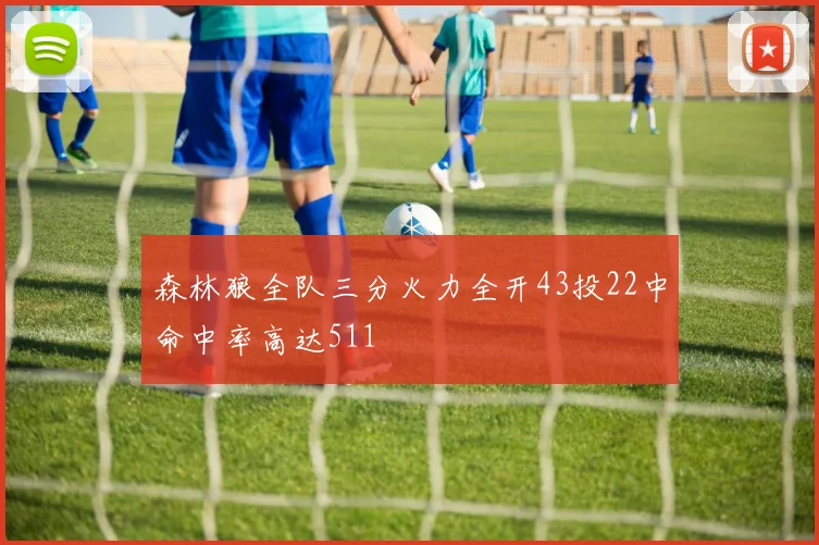 森林狼全队三分火力全开43投22中命中率高达511